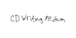 CD Writing Medium Font