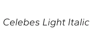 Celebes Light Italic Font