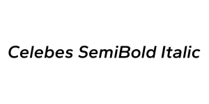 Celebes SemiBold Italic Font