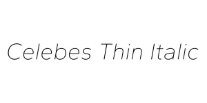 Celebes Thin Italic Font