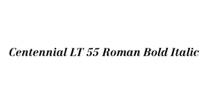 Centennial LT 55 Roman Bold Italic Font