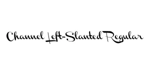 Channel Left-Slanted Regular Font