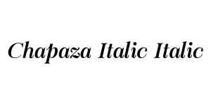 Chapaza Italic Italic Font