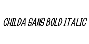 Childa Sans Bold Italic Font
