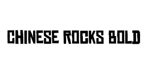 Chinese Rocks Bold Font