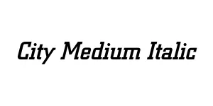 City Medium Italic Font