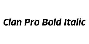 Clan Pro Bold Italic Font