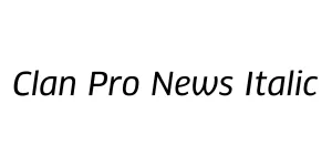 Clan Pro News Italic Font