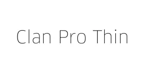 Clan Pro Thin Font
