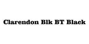 Clarendon Blk BT Black Font