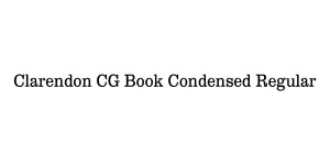 Clarendon CG Book Condensed Regular Font
