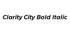 Clarity City Bold Italic Font
