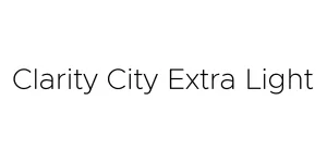 Clarity City Extra Light Font