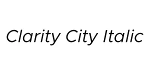 Clarity City Italic Font