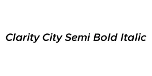 Clarity City Semi Bold Italic Font