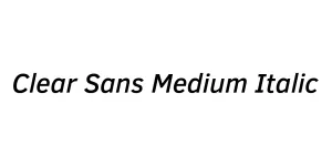 Clear Sans Medium Italic Font