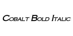 Cobalt Bold Italic Font