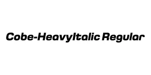 Cobe-HeavyItalic Regular Font