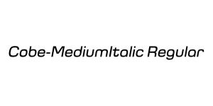 Cobe-MediumItalic Regular Font