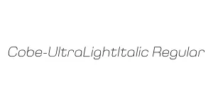 Cobe-UltraLightItalic Regular Font
