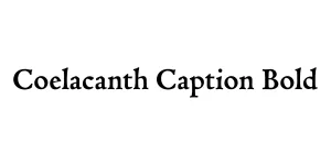 Coelacanth Caption Bold Font