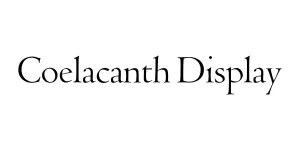 Coelacanth Display Font