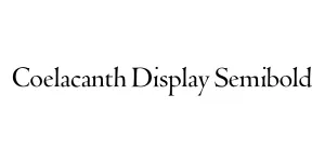 Coelacanth Display Semibold Font