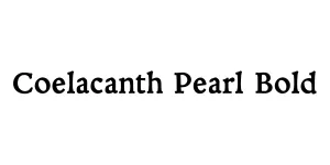 Coelacanth Pearl Bold Font