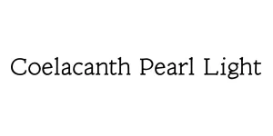 Coelacanth Pearl Light Font