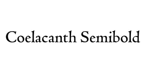 Coelacanth Semibold Font