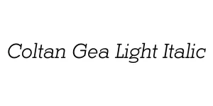 Coltan Gea Light Italic Font