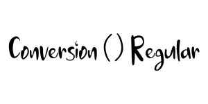 Conversion () Regular Font