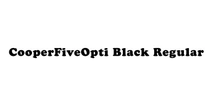 CooperFiveOpti Black Regular Font