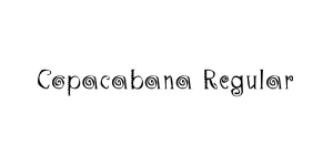 Copacabana Regular Font