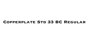Copperplate Std 33 BC Regular Font