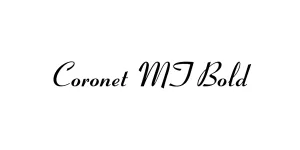 Coronet MT Bold Font