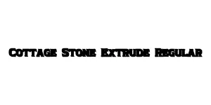 Cottage Stone Extrude Regular Font