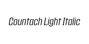 Countach Light Italic Font