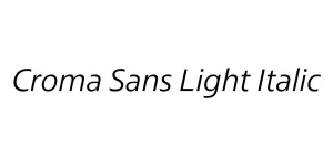 Croma Sans Light Italic Font