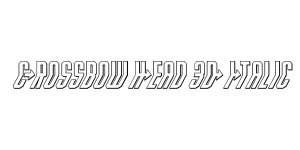 Crossbow Head 3D Italic Font