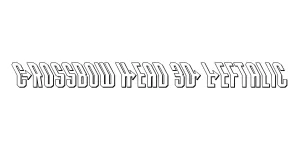 Crossbow Head 3D Leftalic Font