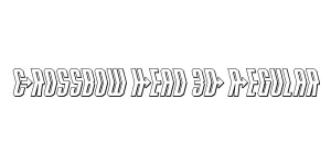 Crossbow Head 3D Regular Font