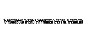 Crossbow Head Expanded Leftal Regular Font