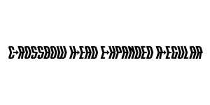 Crossbow Head Expanded Regular Font