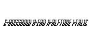 Crossbow Head Halftone Italic Font
