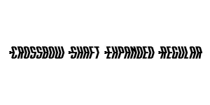 Crossbow Shaft Expanded Regular Font