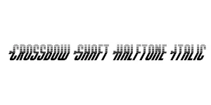 Crossbow Shaft Halftone Italic Font