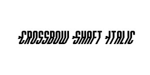 Crossbow Shaft Italic Font