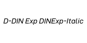 D-DIN Exp DINExp-Italic Font