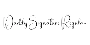 Daddy Signature Regular Font